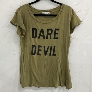 Wildfox Distressed Dare Devil Shirt